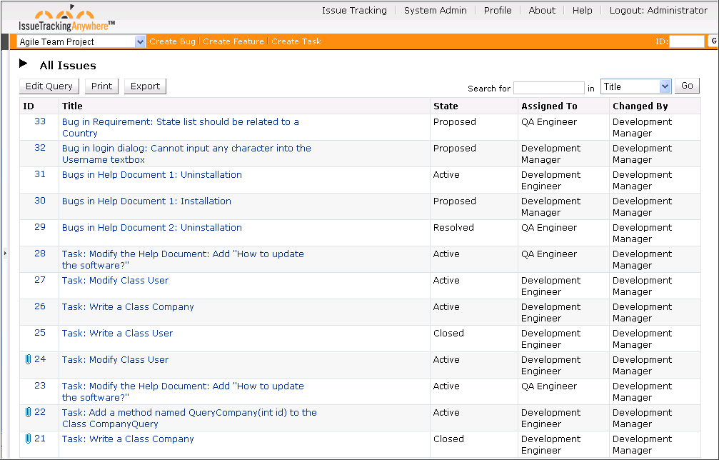 Isssue Tracking Anywhere 3.3.6 screenshot