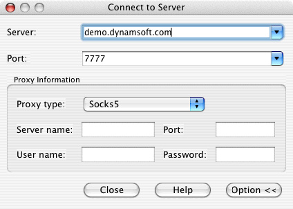 Connect to Server