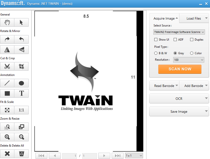 Dynamic .NET TWAIN 6.2 screenshot