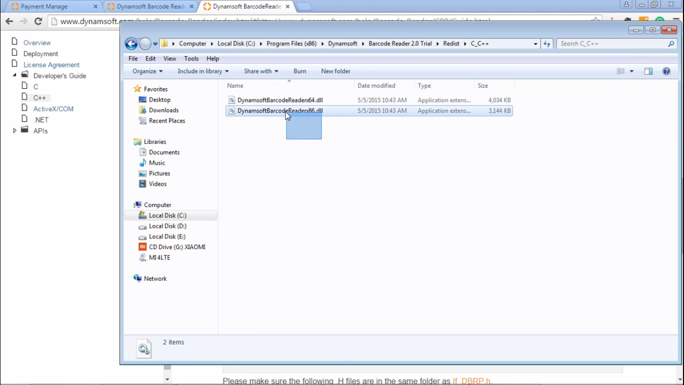 Barcode C++ Windows API Dynamsoft Barcode Reader SDK