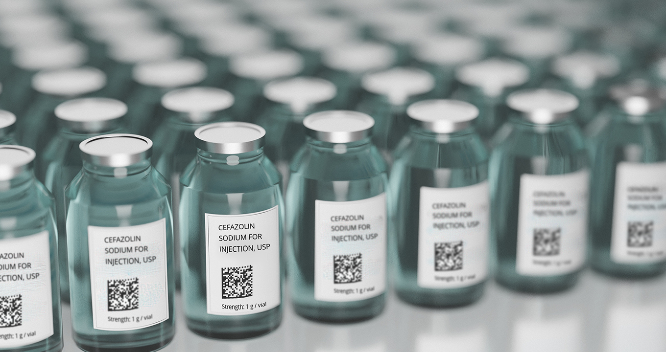 GS1 DataMatrix on pharmaceutical label