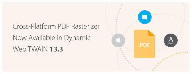 Cross-Platform PDF Rasterizer Now Available in Dynamic Web TWAIN 13.3