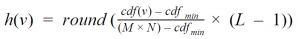 General histogram equalization formula