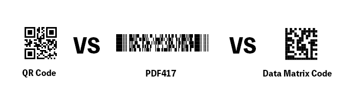 QR vs PDF417 vs DataMatrix