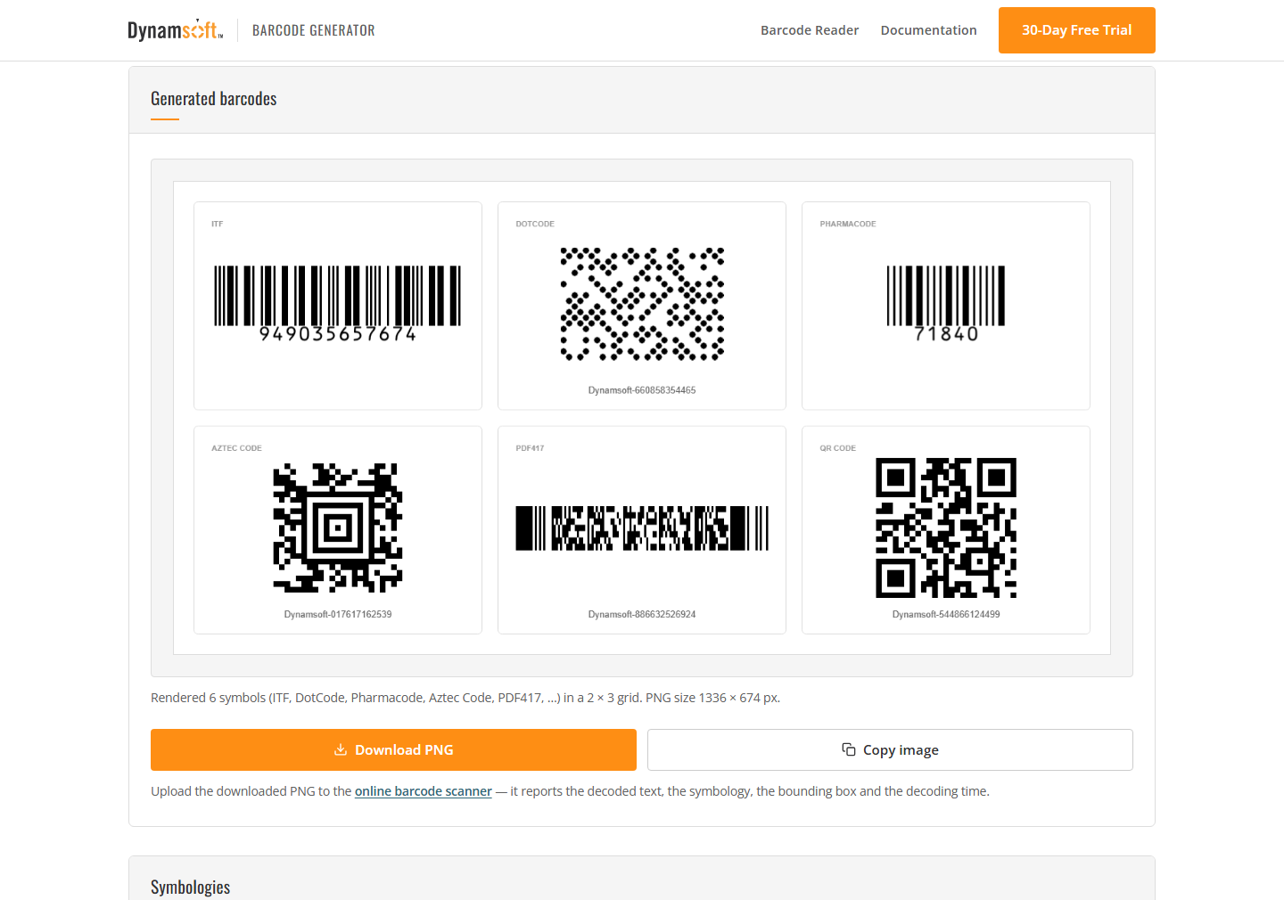 Free Online Barcode & QR Code Generator screenshot