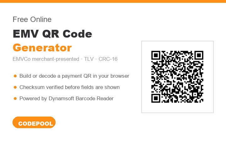 Free Online EMV QR Code Generator screenshot