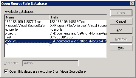 Open SourceSafe Database