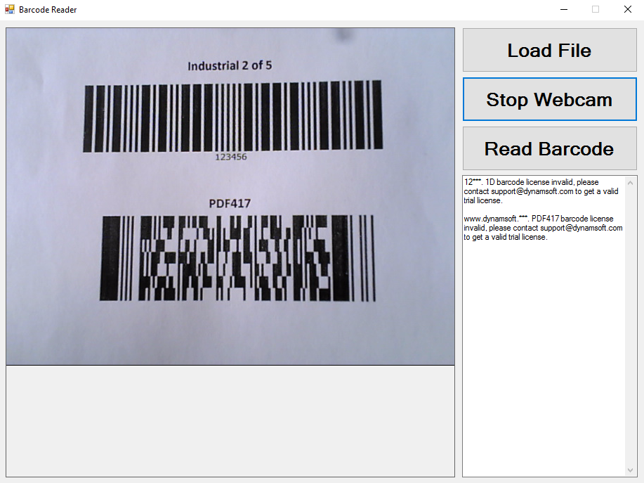 DirectShow.NET Webcam barcode reader