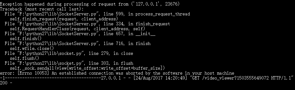 python server error