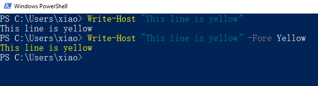 PowerShell color output