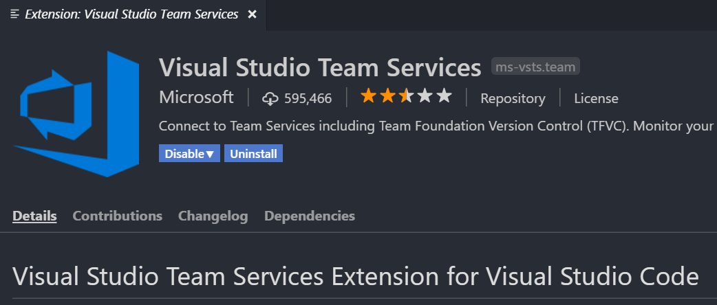 visual studio team services