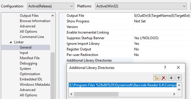 dynamsoft barcode reader lib directory