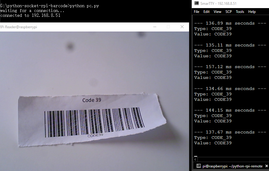 Raspberry Pi barcode detection