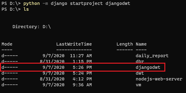 Django working directory