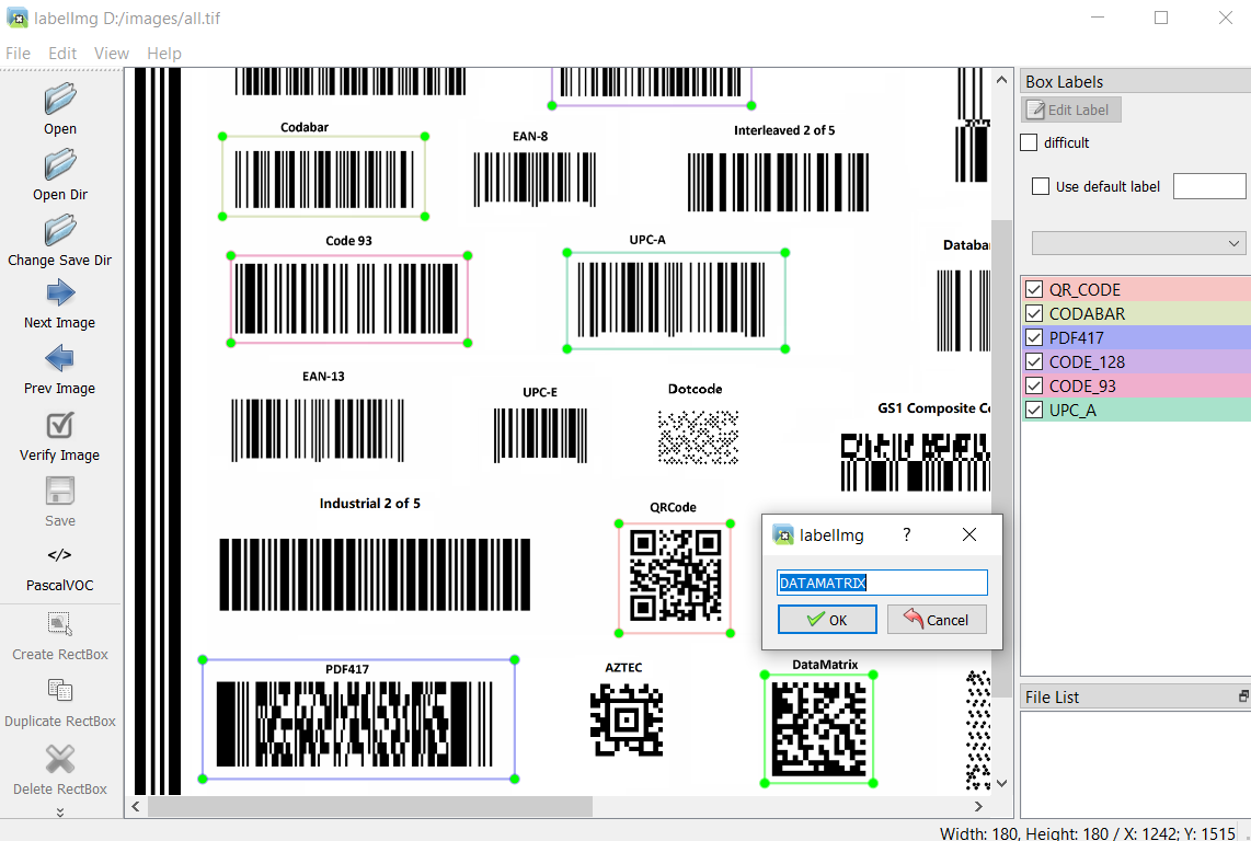 labelimg barcode annotation