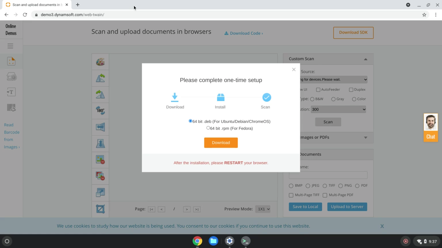 download Dynamic Web TWAIN for Chrome OS