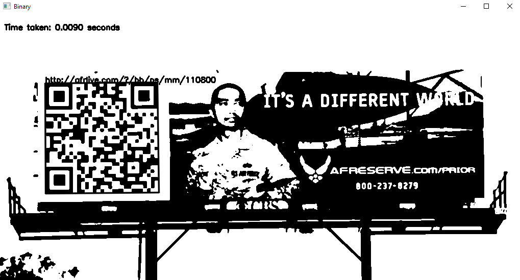 QR Code Black and White Image