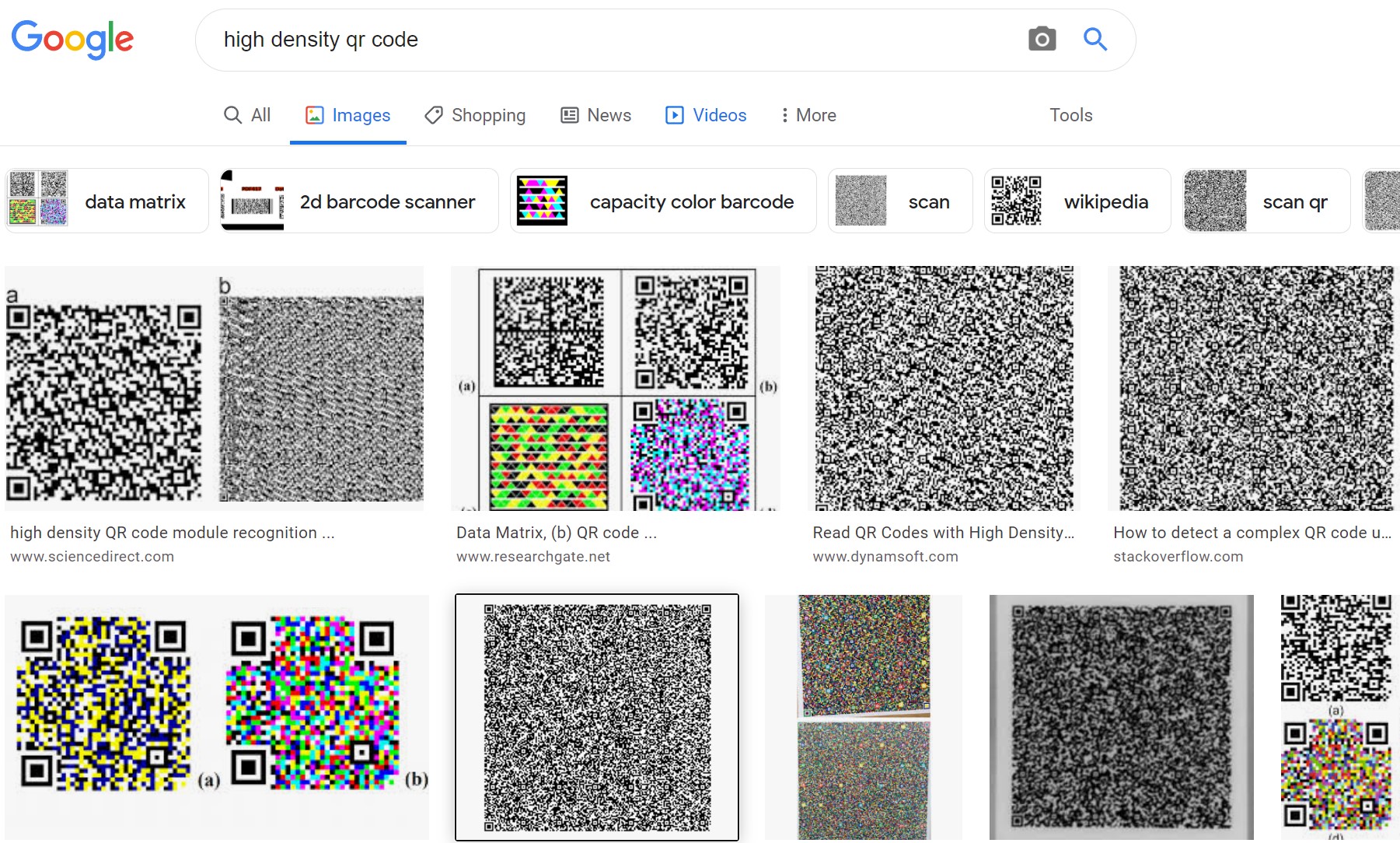 high density QR code from Google