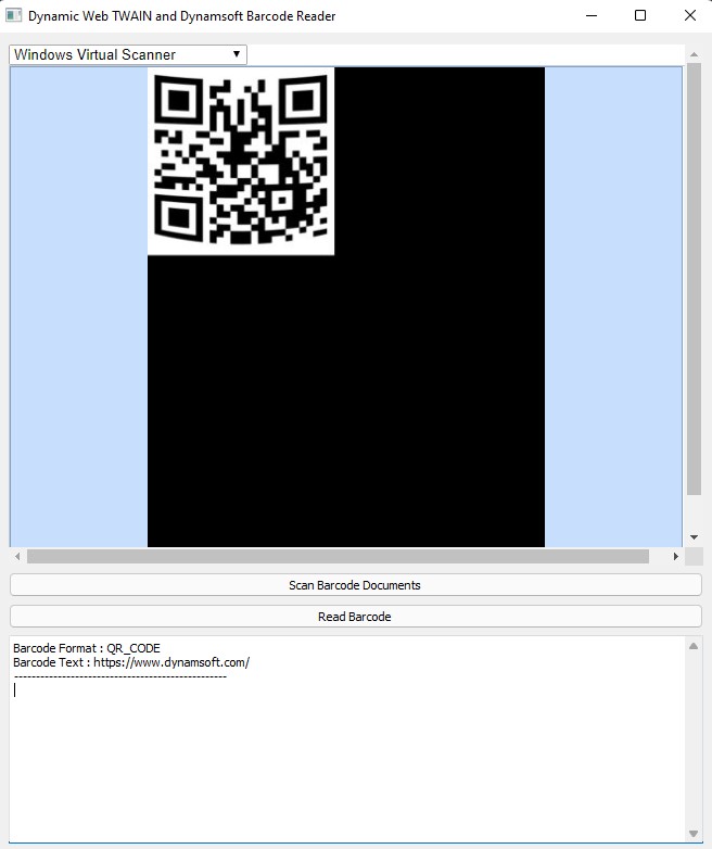 Qt application: document scanning and barcode reading