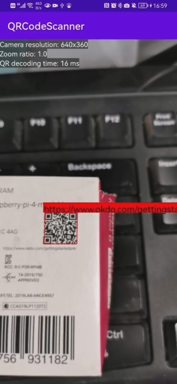 Android QR code scanning