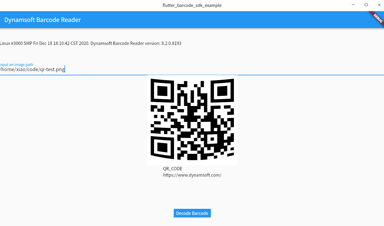 flutter Linux barcode reader