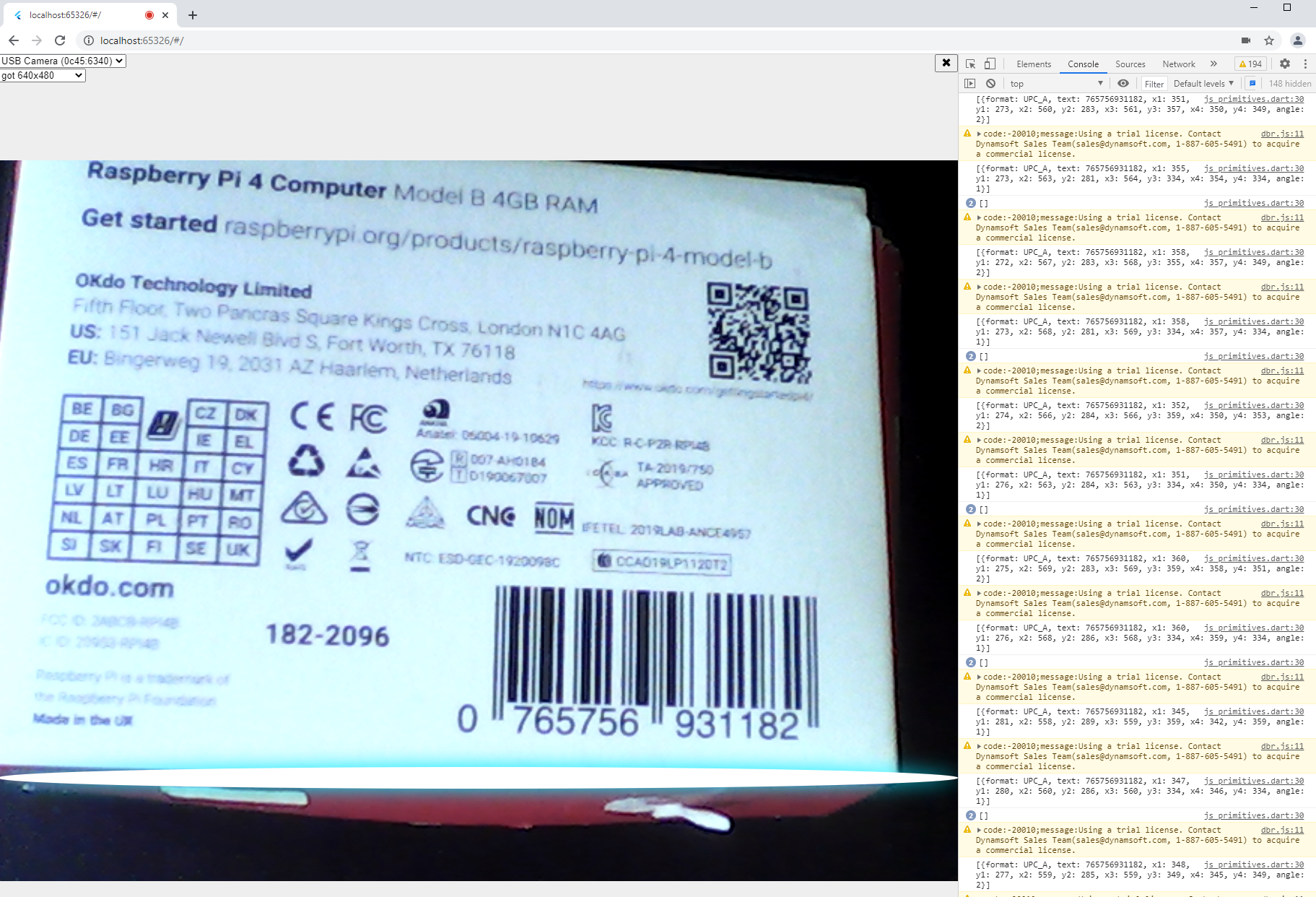 flutter web barcode scanner