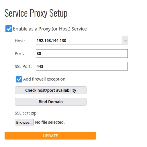 Proxy Service Setup