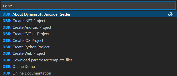 vscode extension for Dynamsoft Barcode Reader
