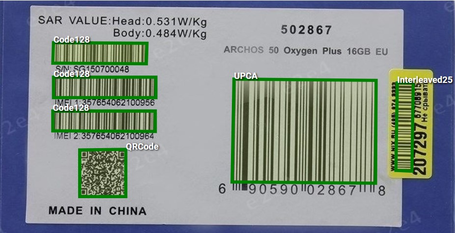 multiple barcodes