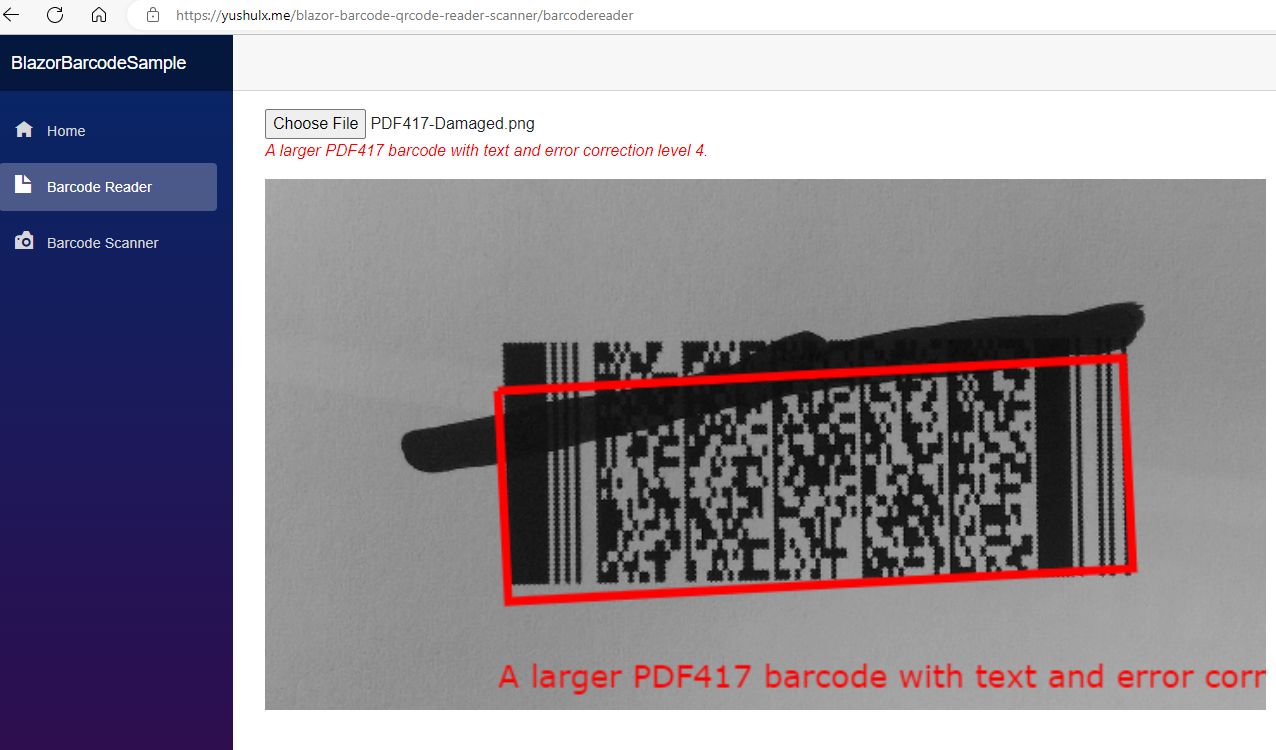 blazor webassembly barcode reader