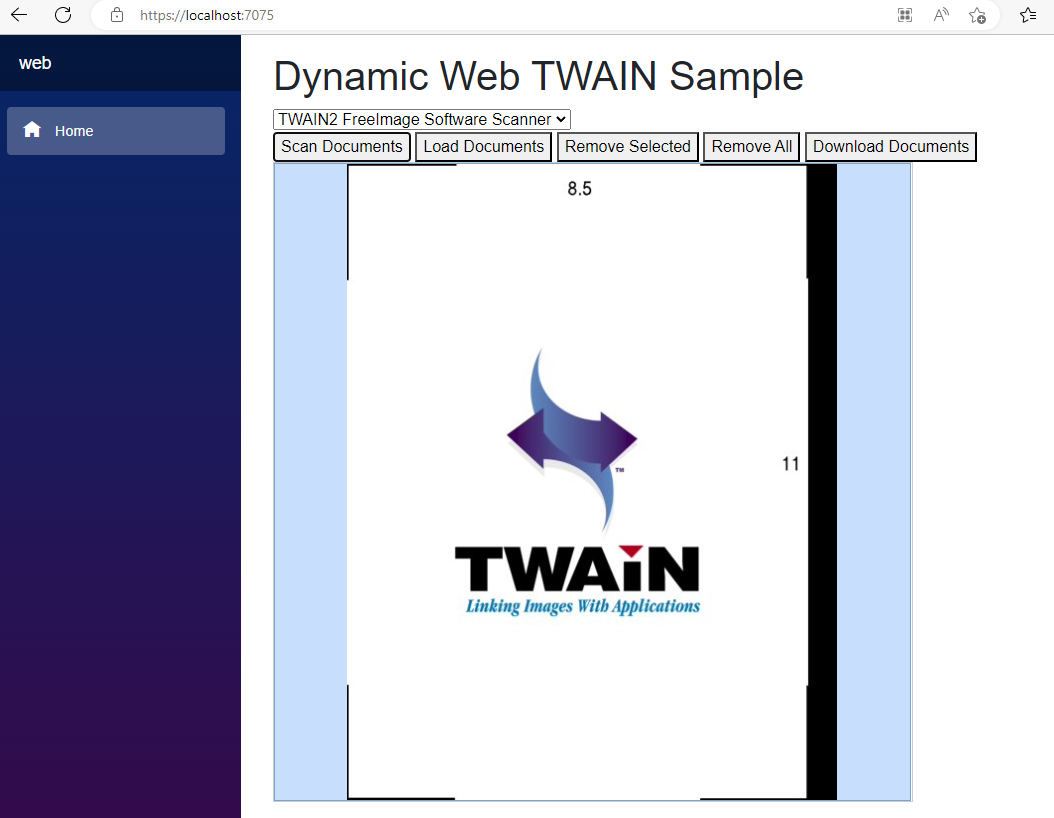 Blazor WebAssembly document scanning app
