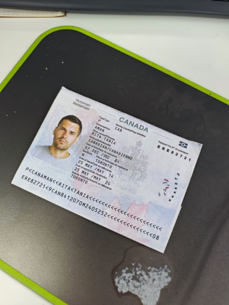 rotated passport image