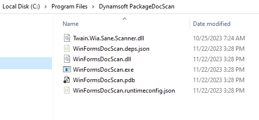 Document scanner application installed