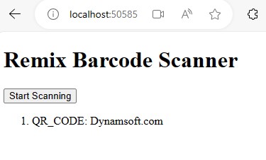 Simple barcode scanner