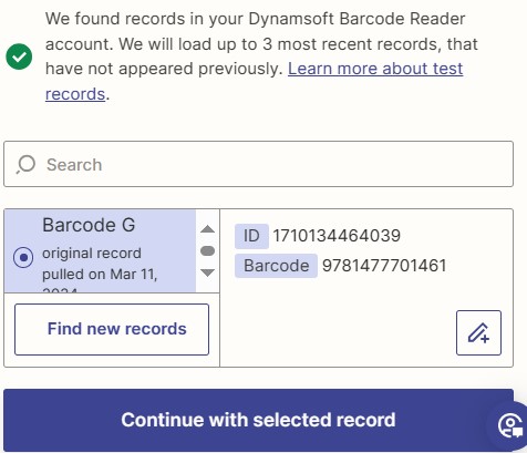 Barcode Reader Test Result
