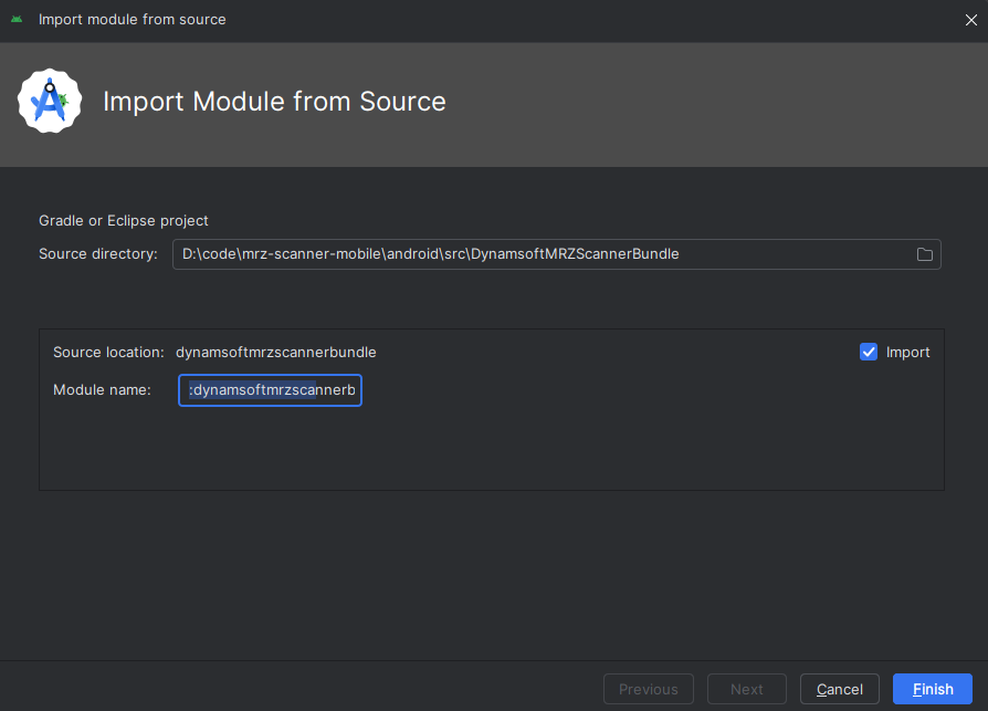 Import Android Module