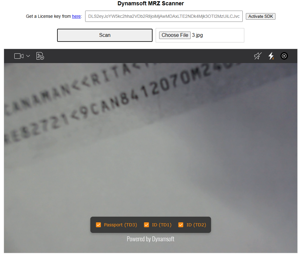 javascript-mrz-scanner-custom-ui