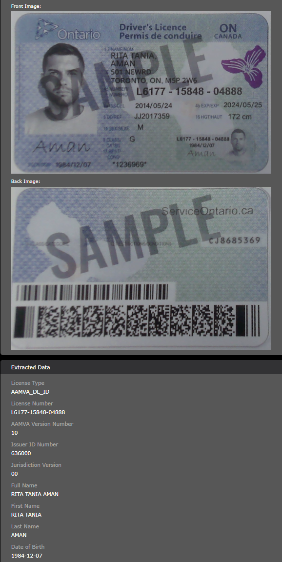 driver license scanner workflow