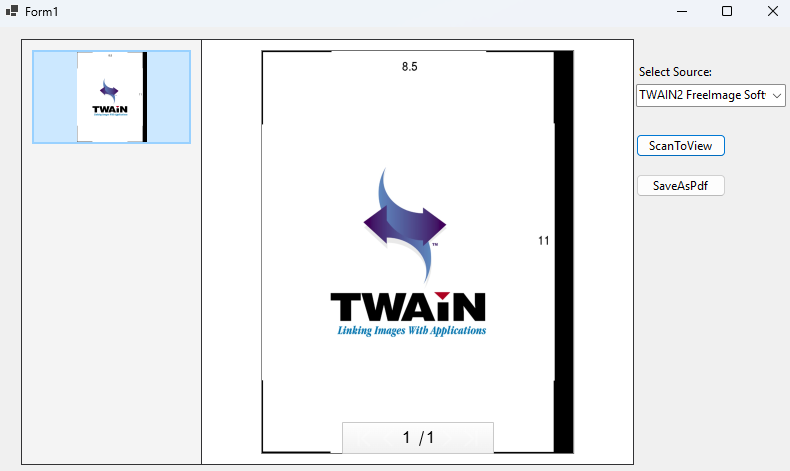 .NET TWAIN WinForm project