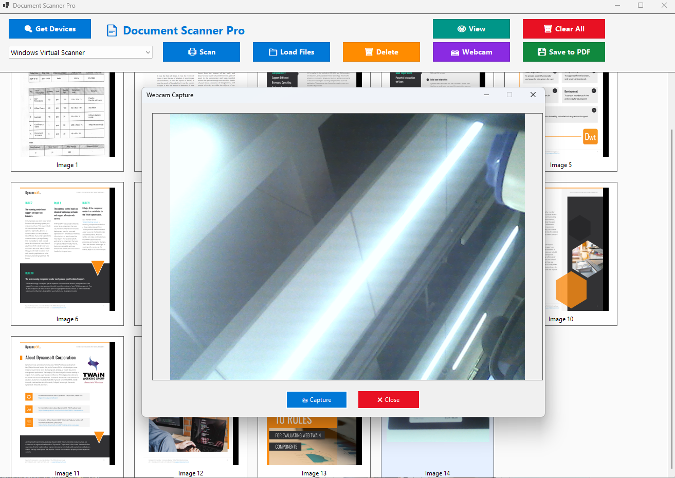 WinForms Document Scanner UI