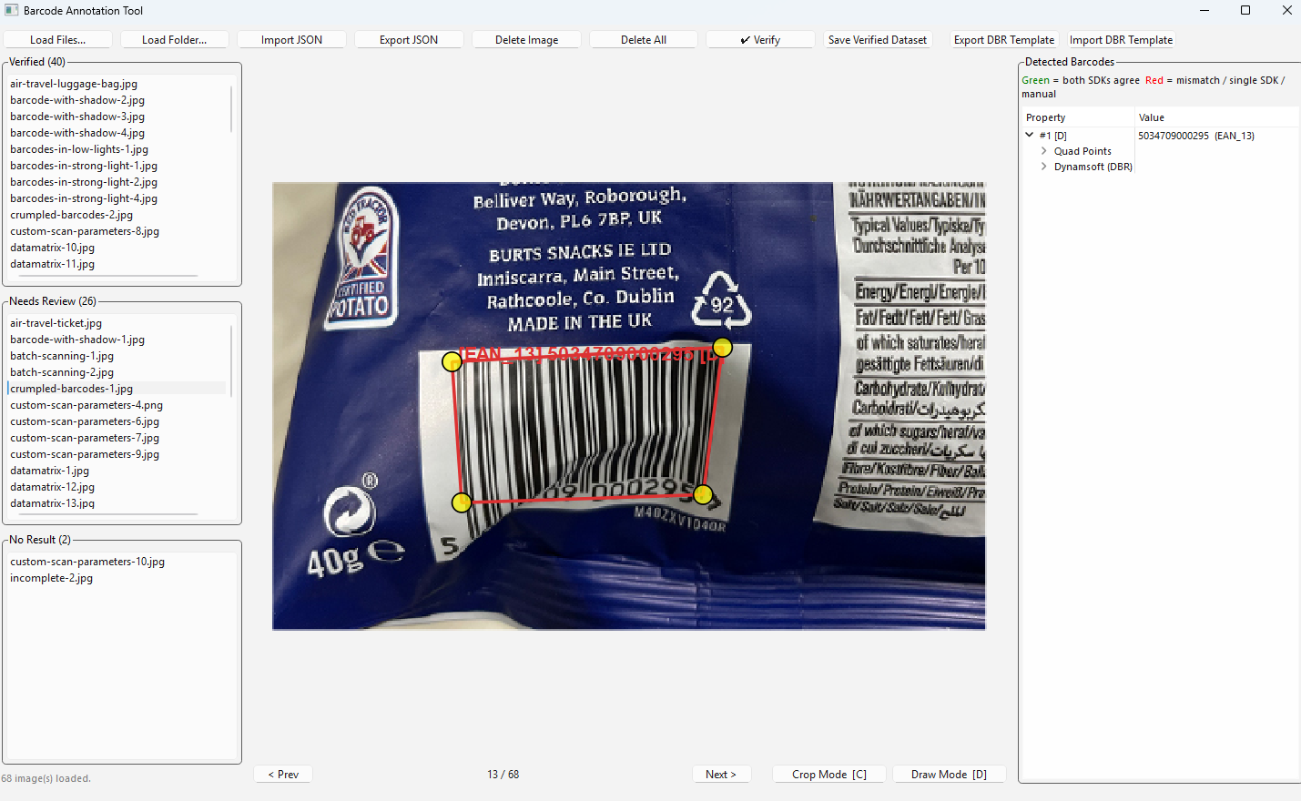 Barcode Annotation Tool
