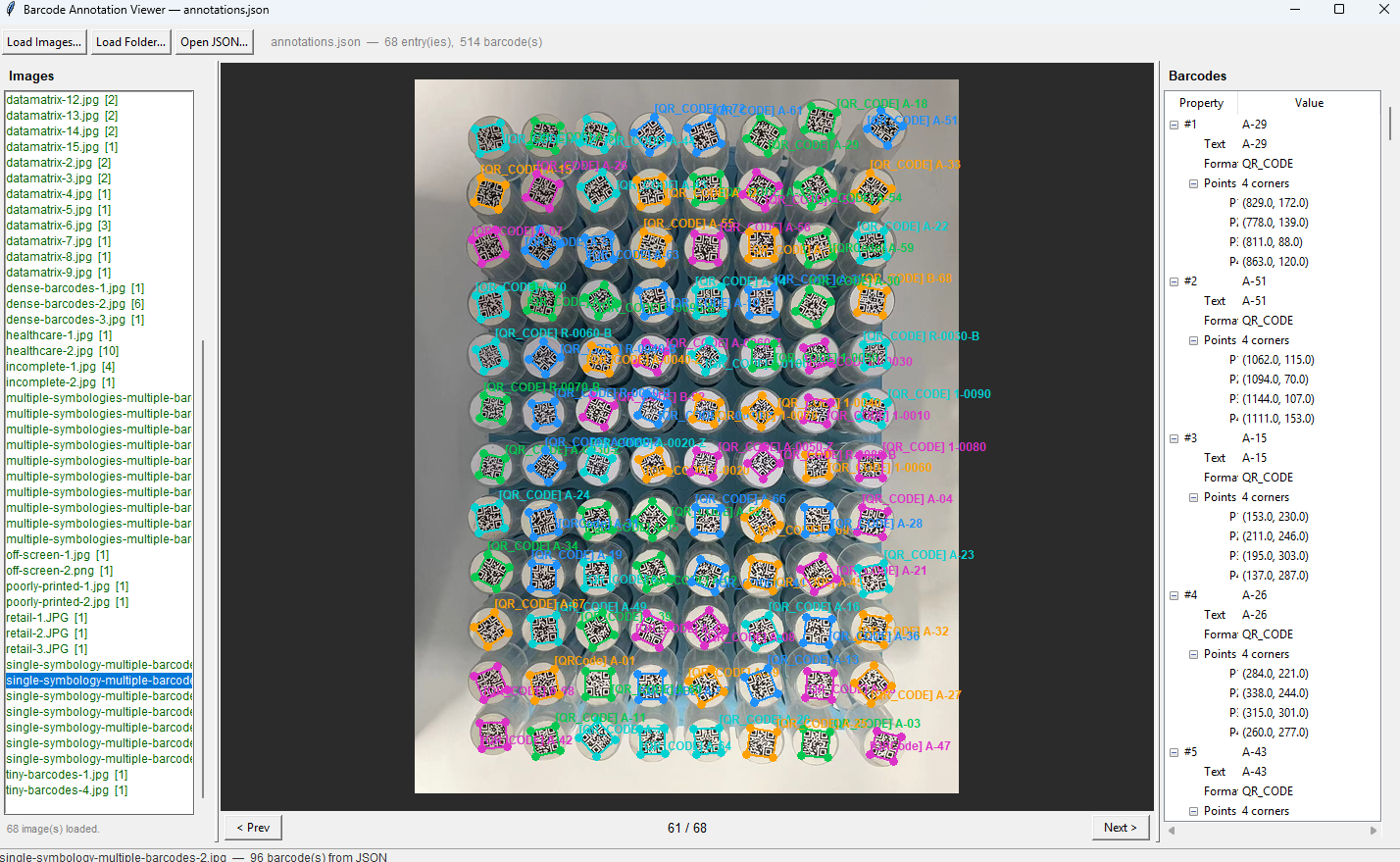 Barcode Annotation viewer
