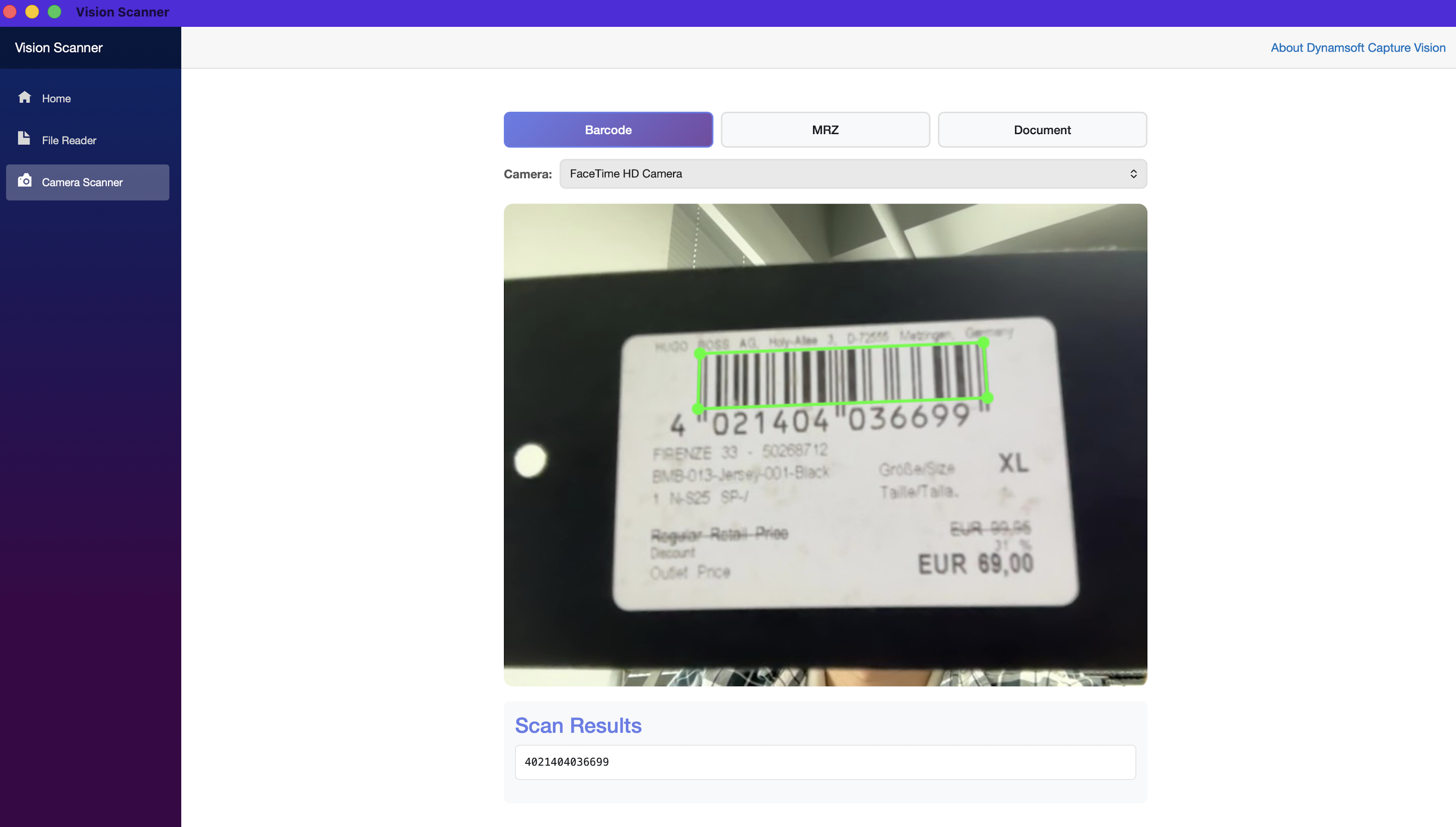.NET MAUI Blazor Vision Scanner powered by Dynamsoft