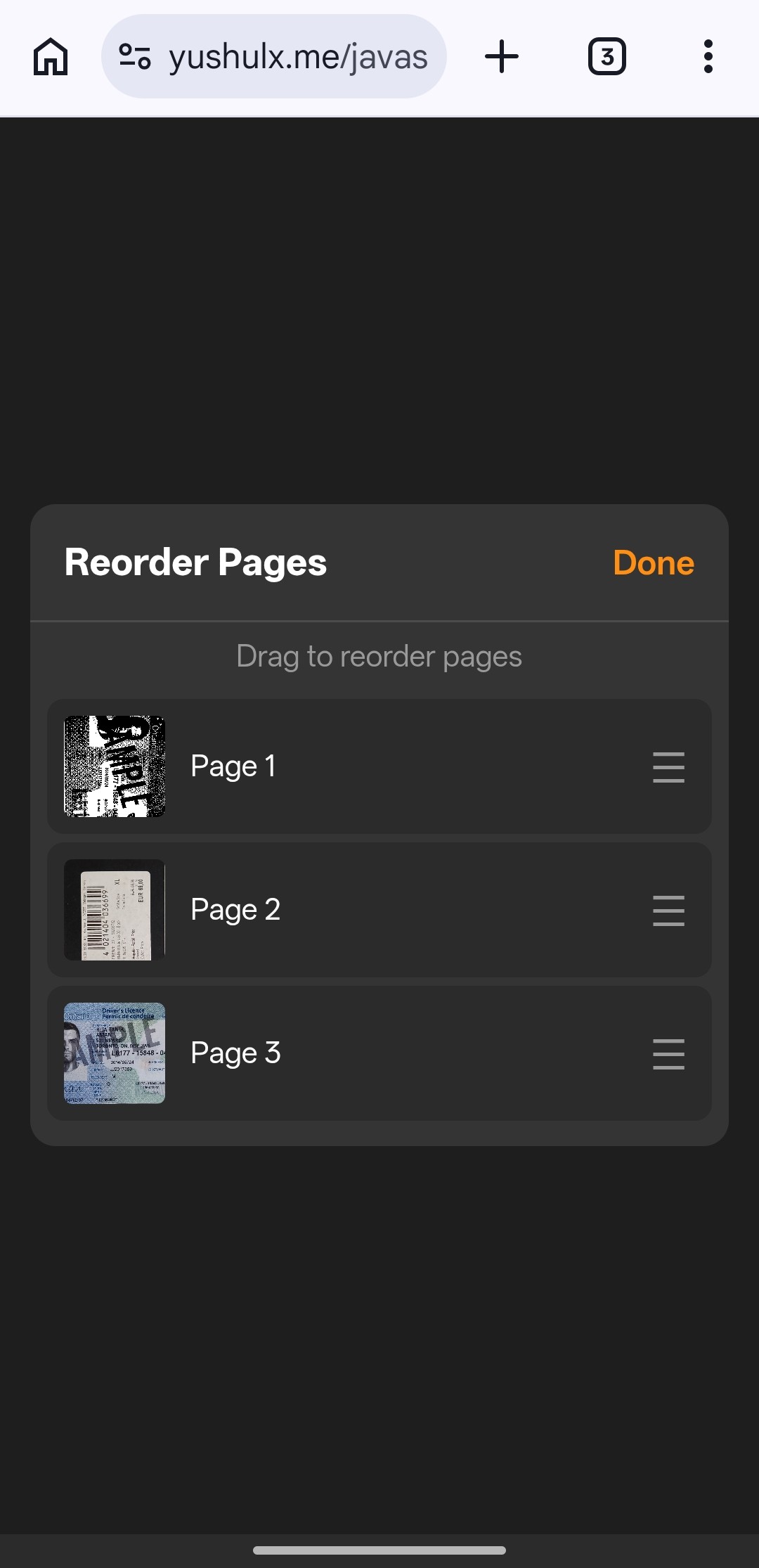 reorder document images
