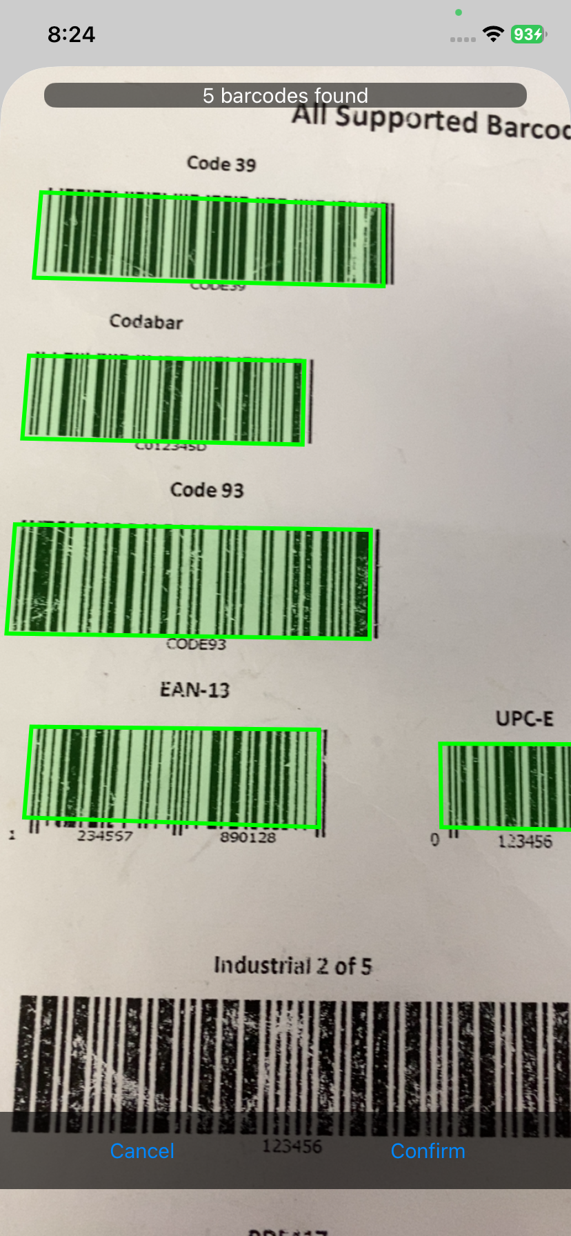 Expo barcode scanner result list