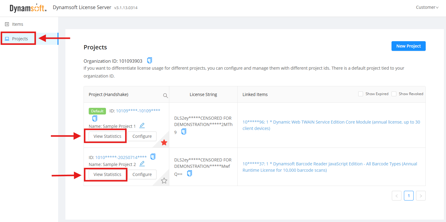 View Statistics Button