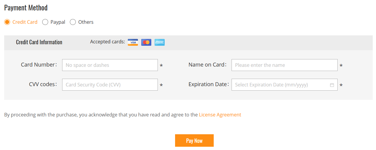 Payment Method Example