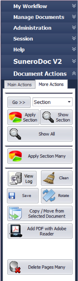 SuneroDoc's interface is easy to use while enabling powerful features