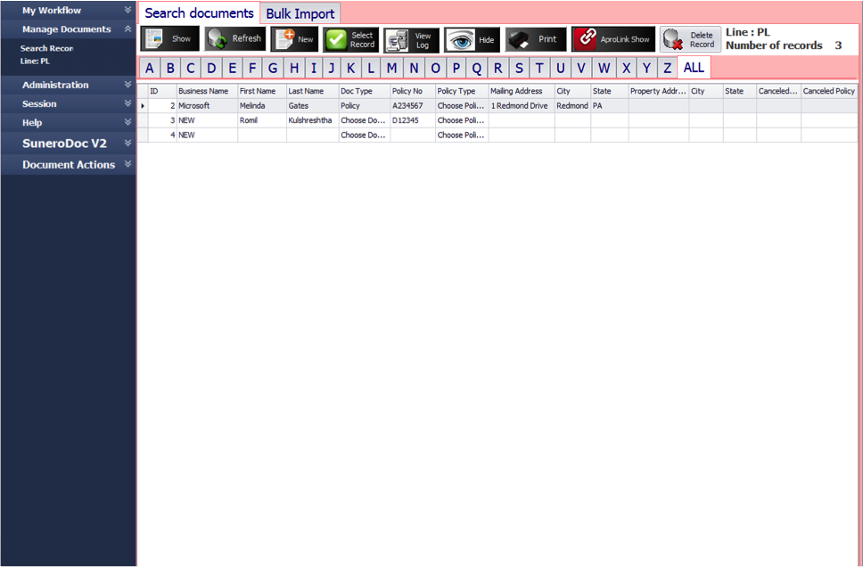 SuneroDoc employs speedy search capabilities