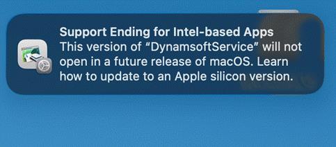 system notification from macOS